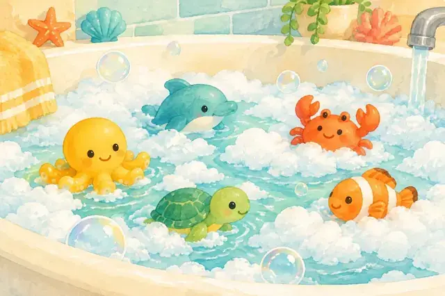 Ocean bath toys (and how to stop them going mouldy)