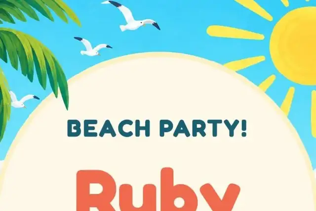 Editable Beach Party Invitation, invitation design preview