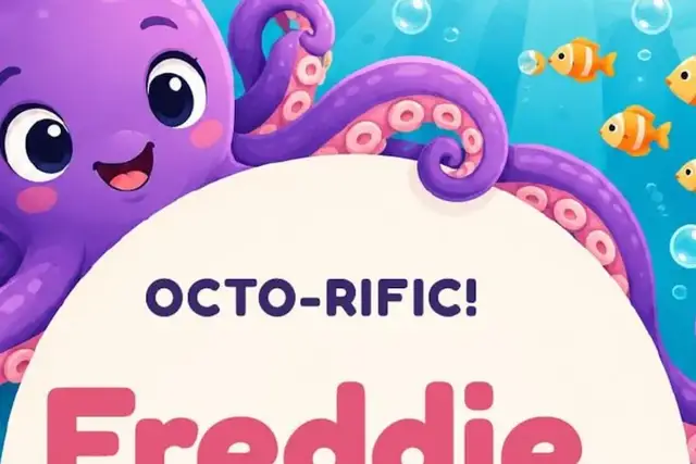 Editable Octopus Birthday Invitation, invitation design preview