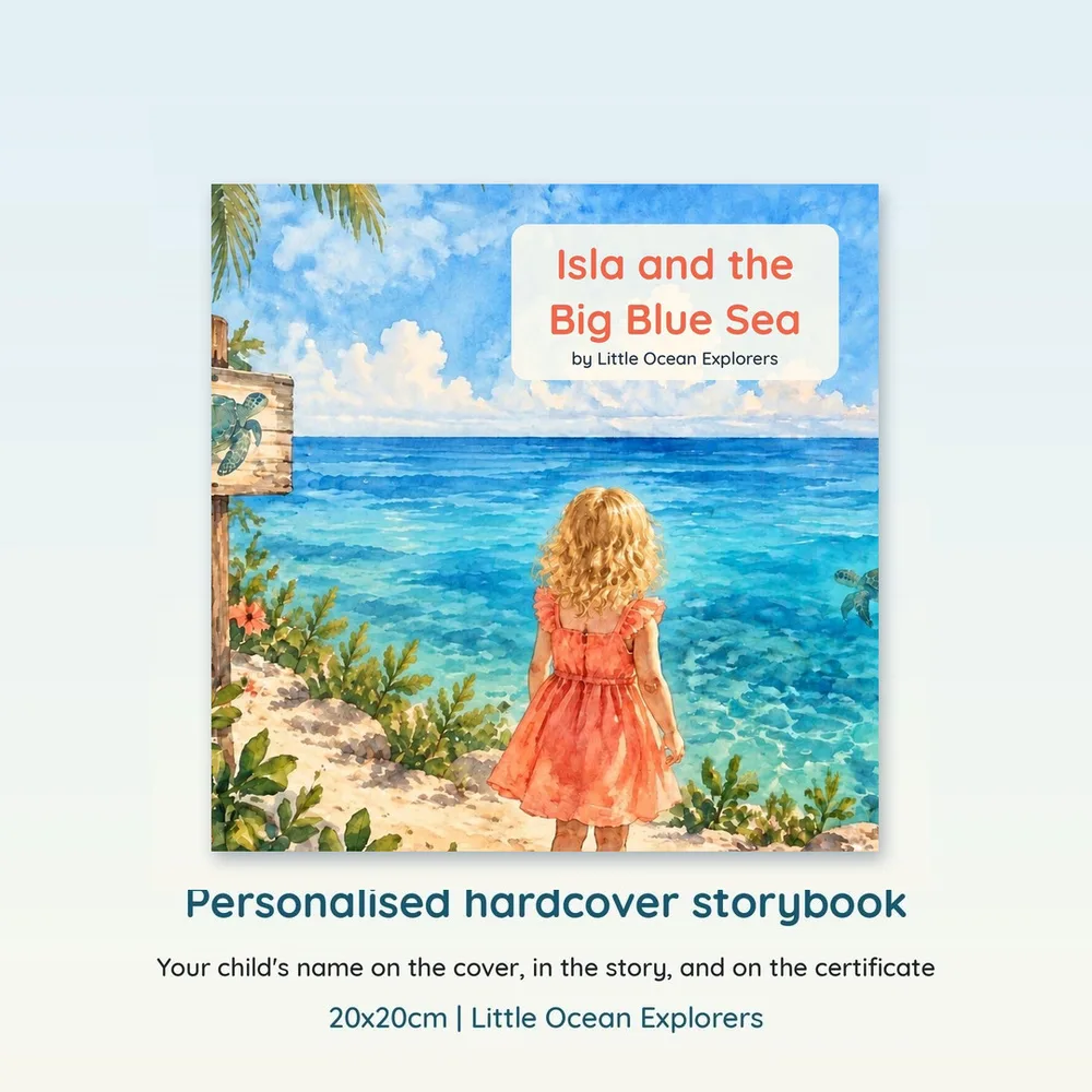 Personalised turtle book hero showing the personalised cover and band-style detail